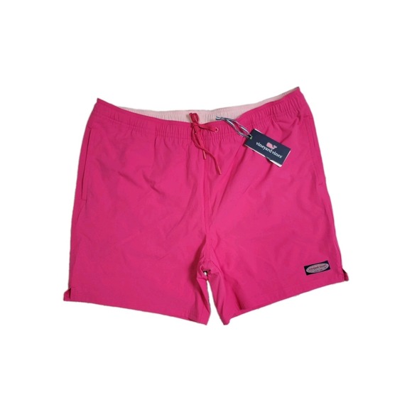 Vineyard Vines Other - Vineyard Vines 7" Solid Chappy Trunks - Lipstick Pink - Size XL - NWT Swim Short